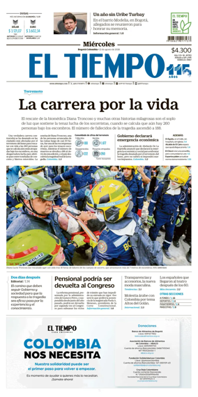 Cover of El Tiempo (Bogota)