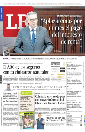 Cover of La Republica (Colombia)