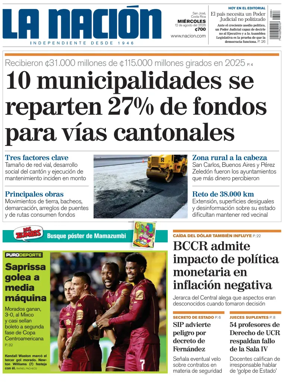 Cover of La Nacion (Costa Rica)