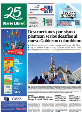 Cover of Diario Libre (Republica Dominicana)