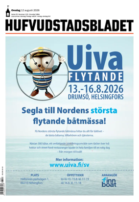 Cover of Hufvudstadsbladet