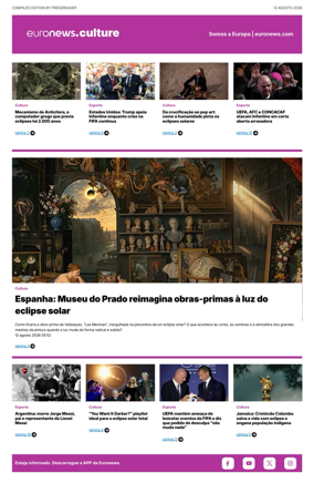 Cover of Euronews Culture and Sport (Portuguese)