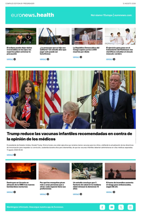 Cover of Euronews Health (Spanish) Compiled Edition