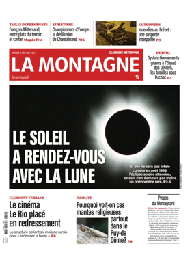 Cover of La Montagne (Clermont-Metropole)