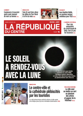 Cover of La Republique du Centre (Orleans - Loiret))