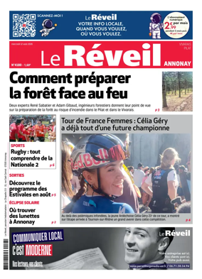 Cover of Le Reveil du Vivarais – edition Annonay