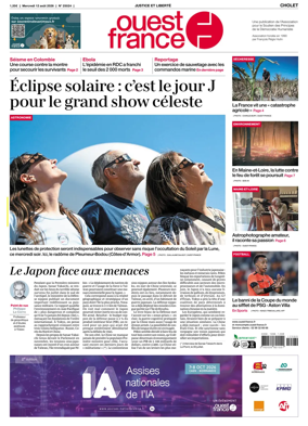 Cover of Ouest France (Cholet)