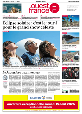 Cover of Ouest-France (Fougeres Vitre)