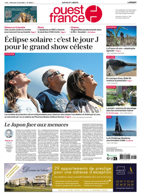 Cover of Ouest France (Lorient)