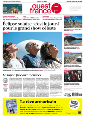 Cover of Ouest France (Redon / Pays de Vilaine)