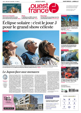 Cover of Ouest-France (Saint-Brieuc Lamballe)