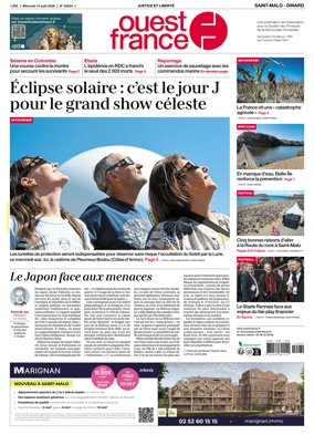 Cover of Ouest France (Saint-Malo)