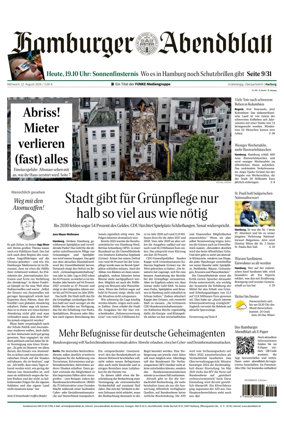 Cover of Hamburger Abendblatt (Harburg)