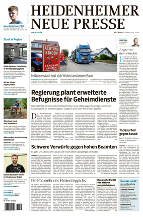 Cover of Heidenheimer Neue Presse