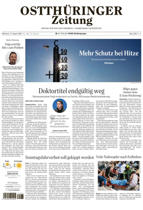 Cover of Ostthuringer Zeitung (Jena)