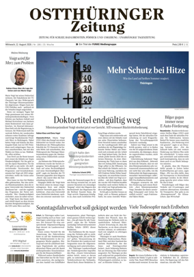 Cover of Ostthuringer Zeitung (Posneck)