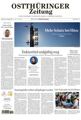 Cover of Ostthuringer Zeitung (Saale-Holzland-Kreis)