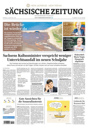 Cover of Sachsische Zeitung (Hoyerswerda)