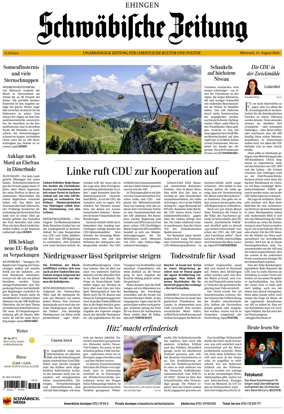 Cover of Schwabische Zeitung (Ehingen)