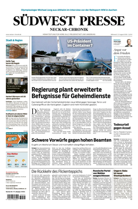 Cover of SUDWEST PRESSE - Neckar-Chronik