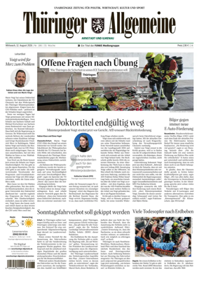 Cover of Thuringer Allgemeine (Arnstadt und Ilmenauz)