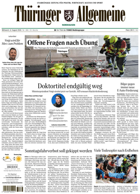 Cover of Thuringer Allgemeine (Nordhausen)