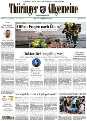 Cover of Thuringer Allgemeine (Weimar)