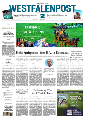 Cover of Westfalenpost (Bad Berleburg Wittgenstein)