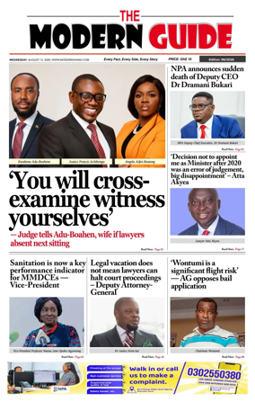 Cover of The Modern Guide Newspaper (Ghana)