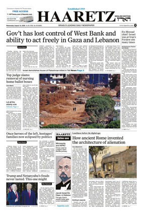 Cover of Haaretz english edition