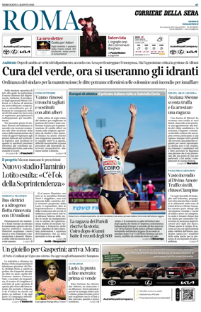 Cover of Corriere della Sera (Roma)