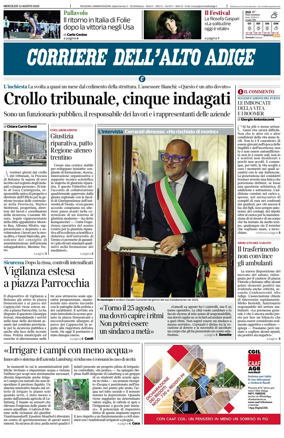 Cover of Corriere dell'Alto Adige