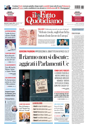 Cover of Il Fatto Quotidiano