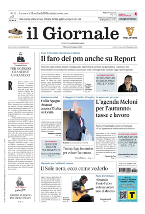 Cover of Il Giornale (Italy)