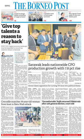 Cover of The Borneo Post (Sarawak)