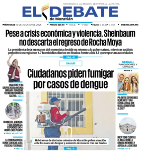 Cover of El Debate de Mazatlan