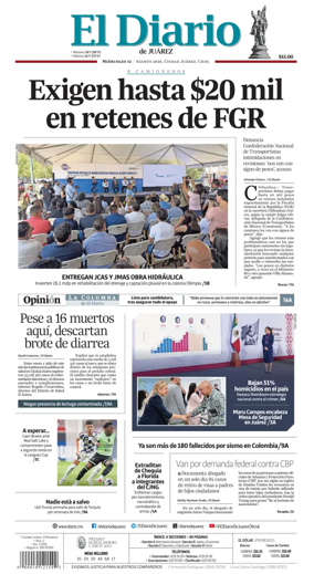 Cover of El Diario de Juarez