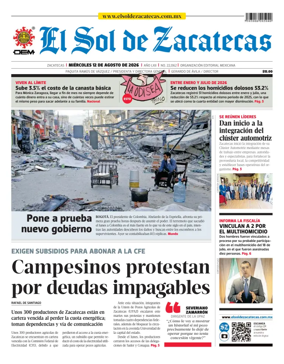 Cover of El Sol de Zacatecas