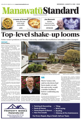 Cover of Manawatu Standard