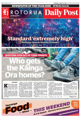Cover of Rotorua Daily Post