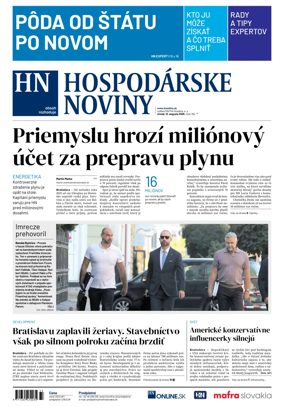 Cover of Hospodarske noviny