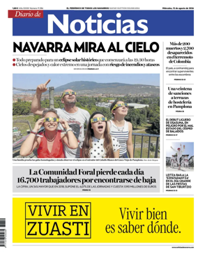 Cover of Diario de Noticias (Spain)