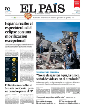 Cover of EL PAIS primera edicion
