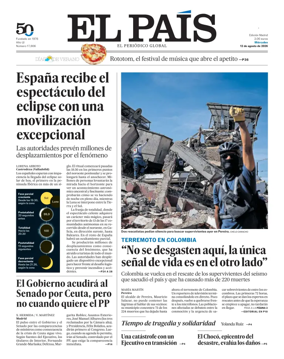 Cover of El Pais Madrid