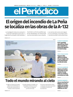 Cover of El Periodico Aragon