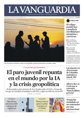 Cover of La Vanguardia