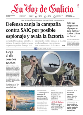 Cover of La Voz de Galicia (Barbanza)