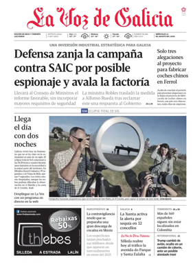 Cover of La Voz de Galicia (Deza)