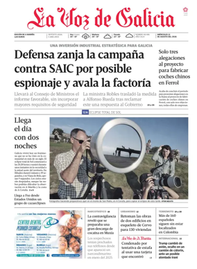 Cover of La Voz de Galicia (Viveiro)