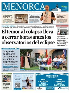 Cover of Menorca Diario Insular